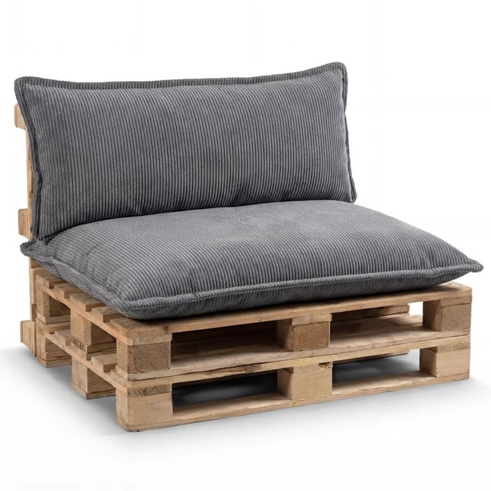 dark grey pallet cushions