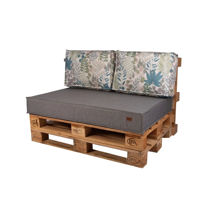 pallet cushions set pastel leaves