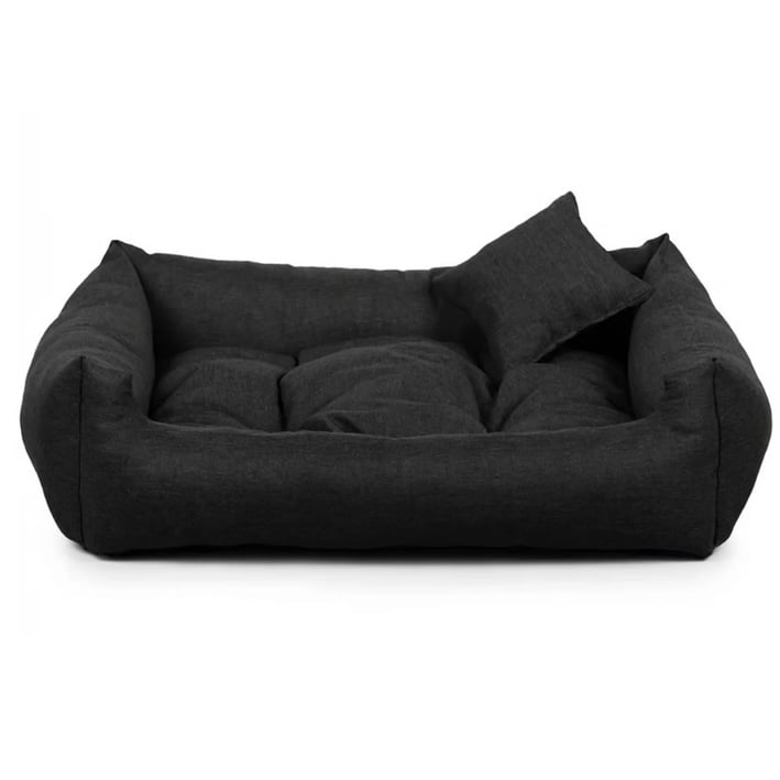 black dog bed