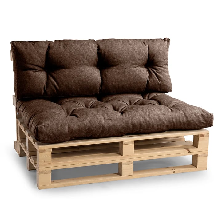brown pallet set cushion