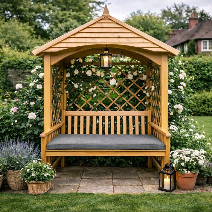 light grey arbour cushion