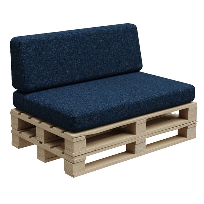 pallet set cushion dark blue