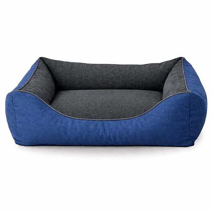 blue and graphite dog bed