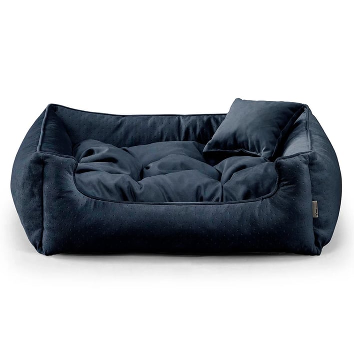 dark blue dog bed