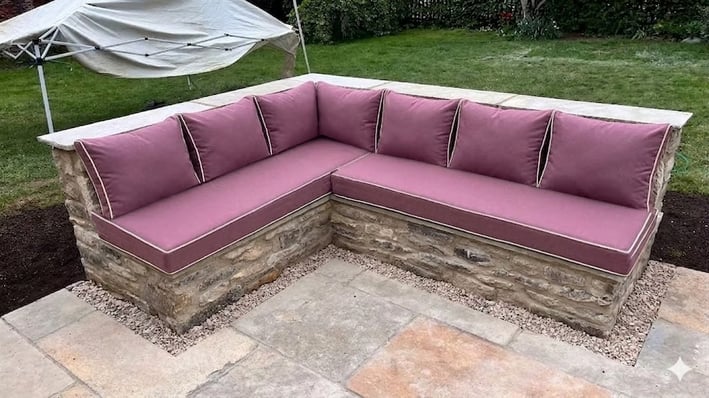 CUSTOM SIZE Outdoor Cushions Set Canaria 7032 purple