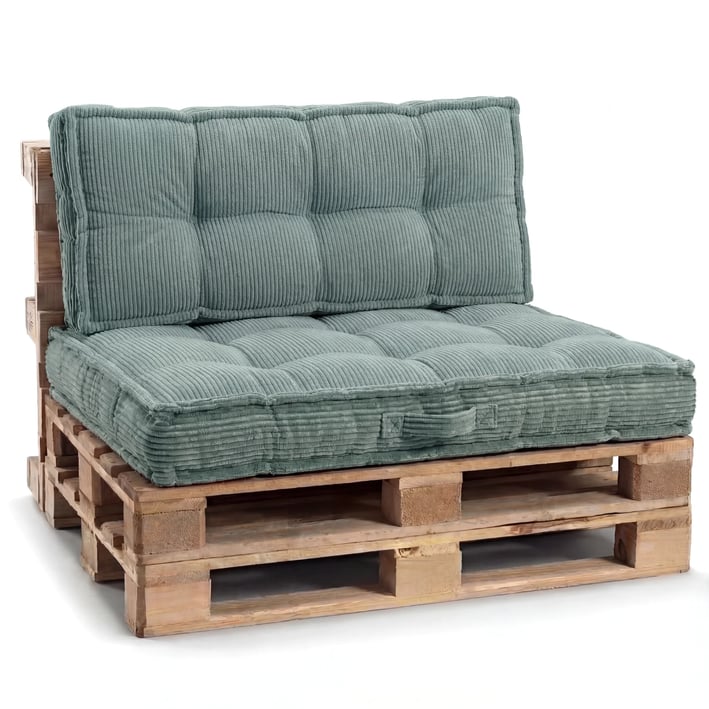 green pallet cushions set