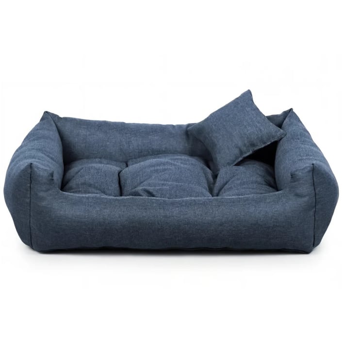 dark blue dog bed