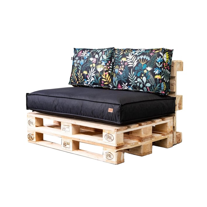 pallet cushions set in meadow black