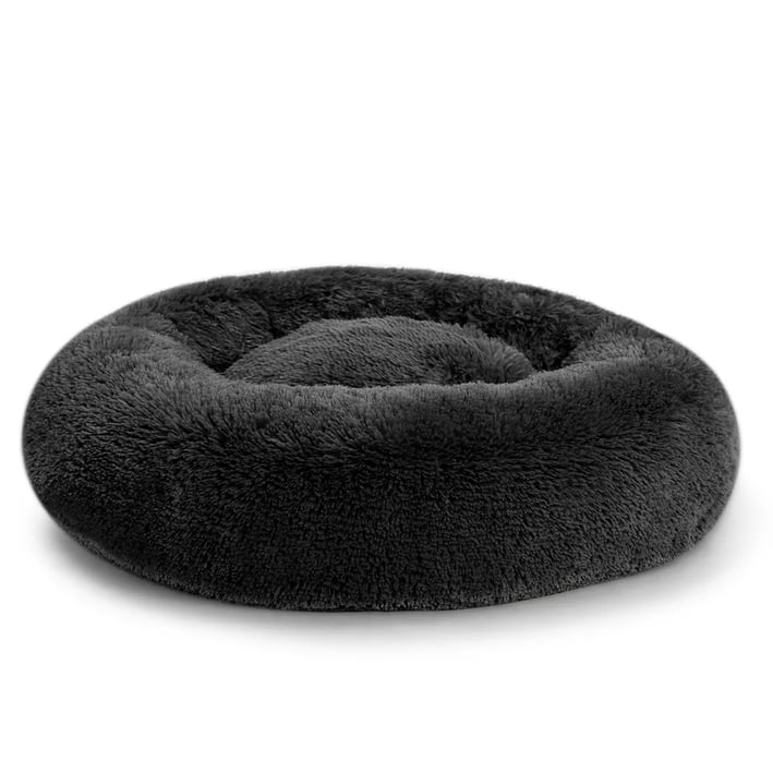 dark grey sweet donut dog bed