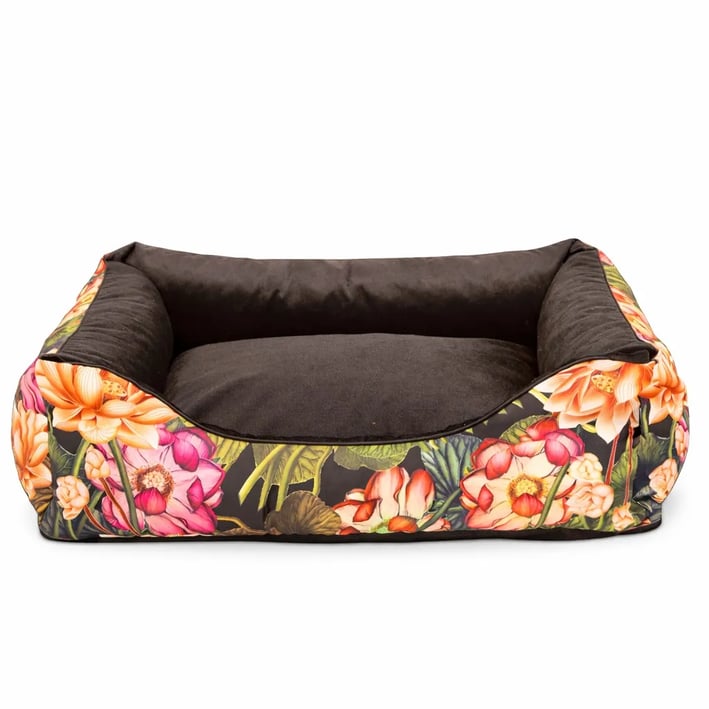 flowers dog bed