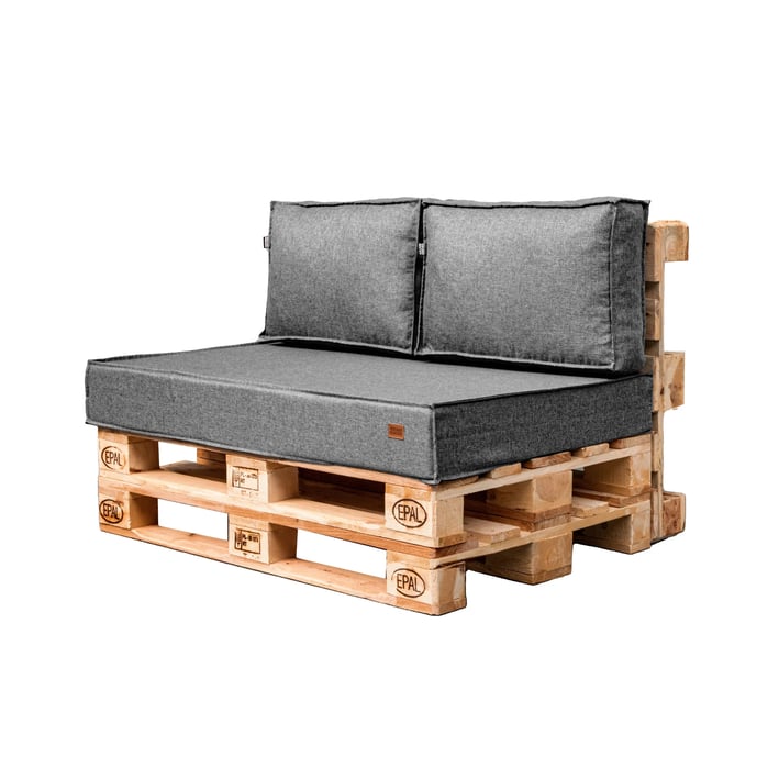 pallet cushion set in grey melange