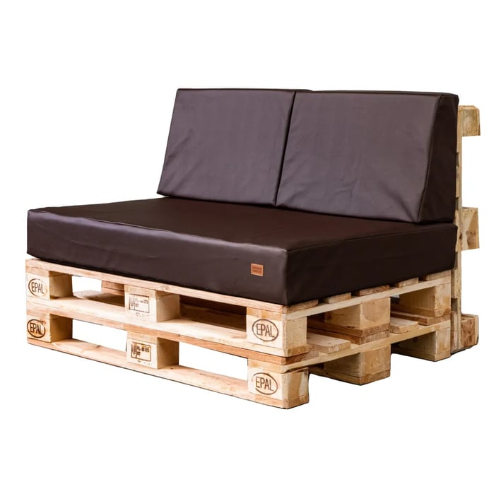 eco leather pallet cushion brown