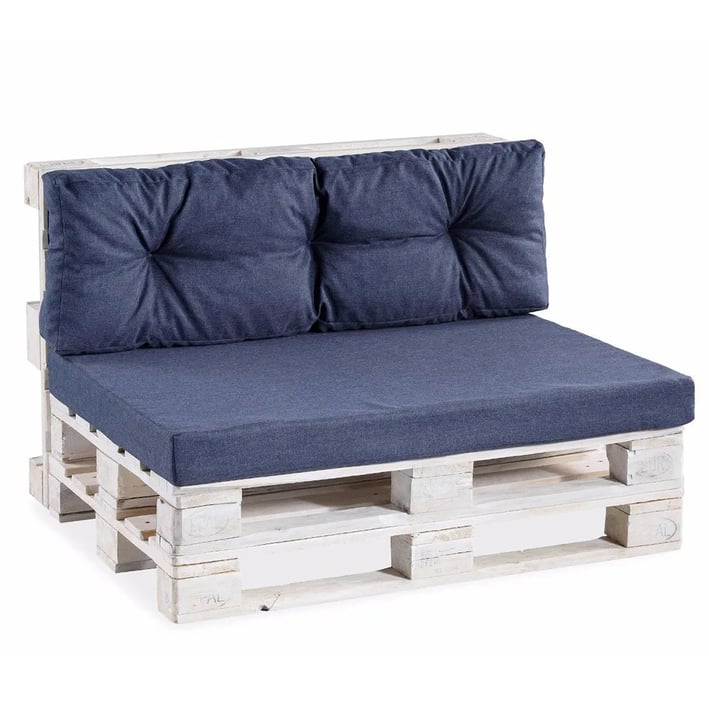 pallet cushions dark blue