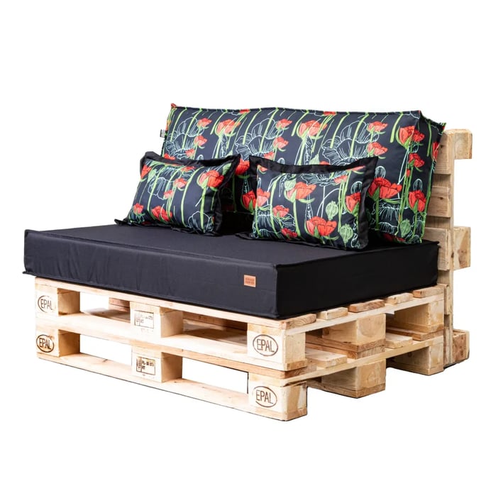 poppies pallet cushion set