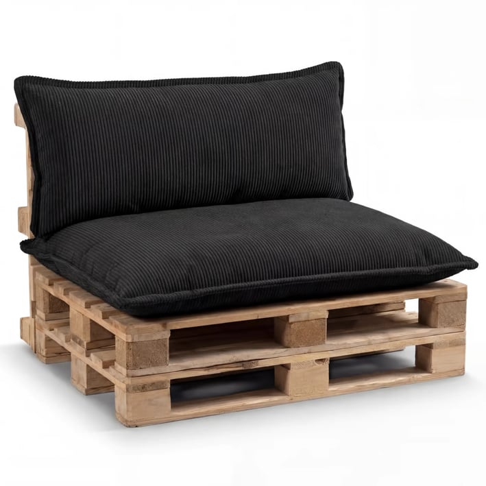 black pallet cushions