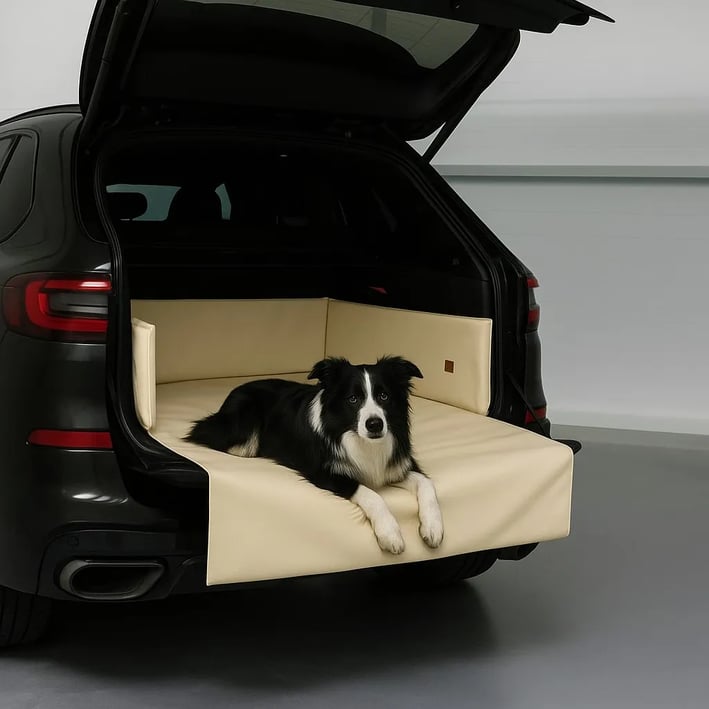 car boot dog mat cream