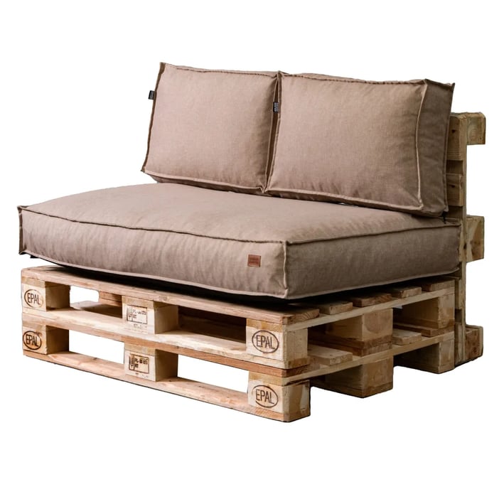 pallet cushions set uv resistant cappuccino