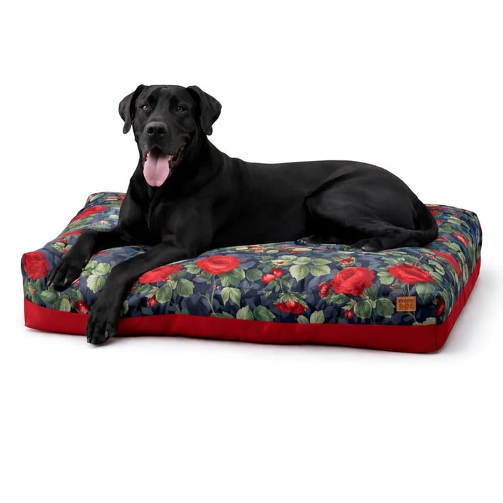 duo dog bed roses