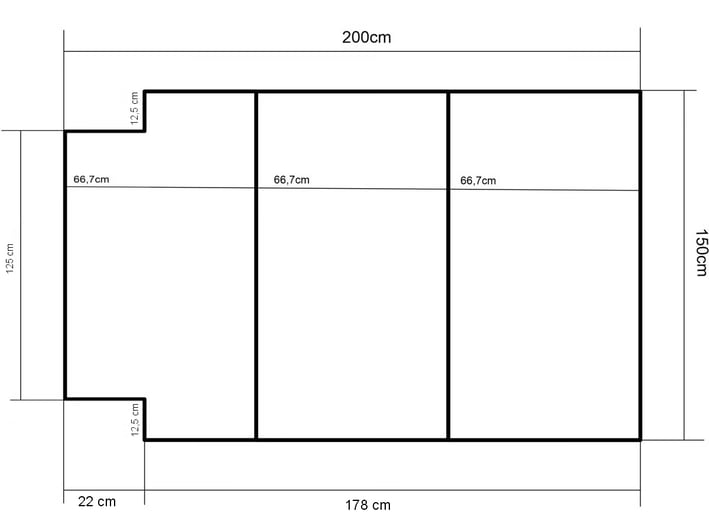 VW California Beach CUSTOM SIZE Mattress – Air Flow