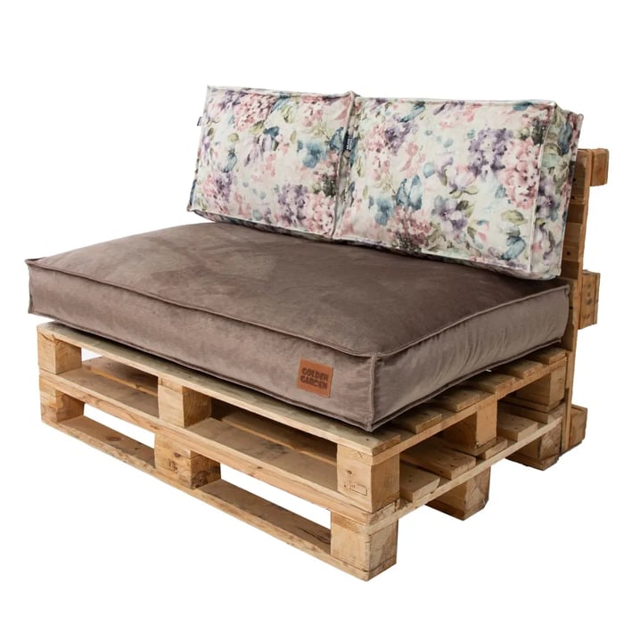 soft touch pallet cushions in cappuccino colour