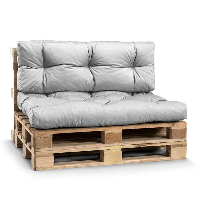 waterproof pallet cushion light grey