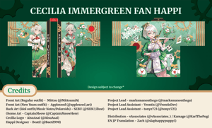Unofficial Cecilia Immergreen Fan Happi