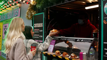 Young adults traveling in london