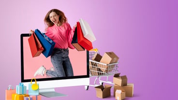 Online fashion shopping with computer