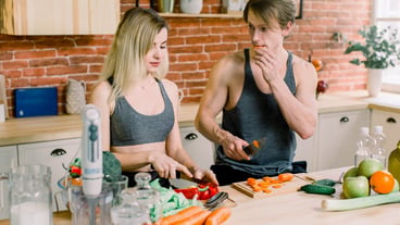Home. Happy Together. Husband and Wife. Preparing Food. Kitchen. Apartment. Natural. Vegetables. Love Each Other. Motherhood. Relaxation. Happiness. Parenthood. Domestic Life.