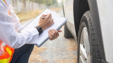 Man working on car