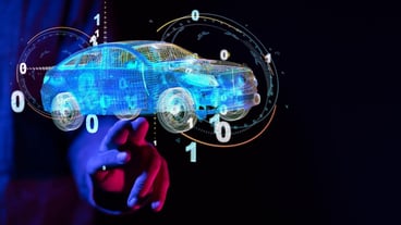 A smart digital car technology in a virtual room