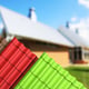 Metal tile sheet 3d rendering house background