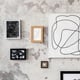 The stylish composition of living room interior with mock up and grey concrete wall Mock up poster Home decor Template