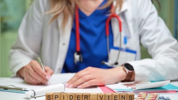 A Doctor is Writing Important Notes Using Scrabble Letters Medical Concept Denoted Carefully