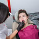 Young Female patient with pretty smile examining dental inspection at dentist clinic Healthy teeth