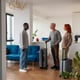 Airbnb host welcoming guests