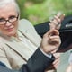 Business people talking together in cabriolet
