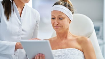A scene of medical cosmetology treatments botox injection