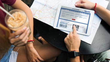 Couple traveling together wanderlust trip
