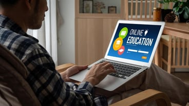 Elearning website with modish sofware for student to study online on the internet network