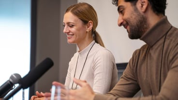 Press reporter fallowing leads in a case