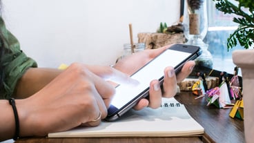 Business Working With Modern Devices, Digital Computer And Mobile Phone