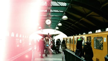 Railroad station platform
