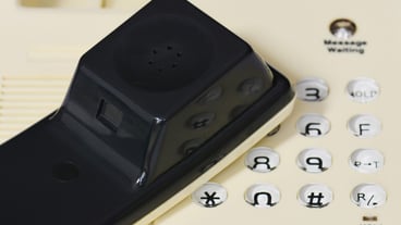 Desk Phone on white background