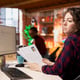 Woman screening people for software development Silicon Valley company position