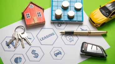Leasing concept Financial arrangements Business