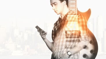 Man listening to music