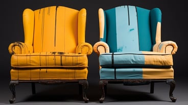 Upcycling old furniture with paint and upholstery