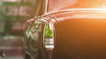 Details of a classic car