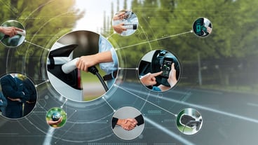 Electric vehicle charging for electric cars and sustainable energy LCA Green Energy ESG technology